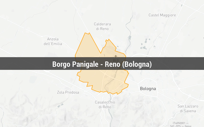 Map of Borgo Panigale - Reno (Bologna)