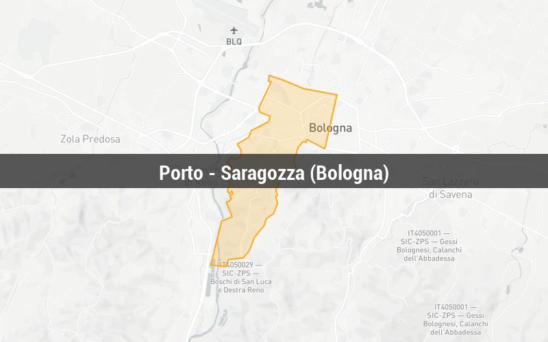 Map of Porto - Saragozza (Bologna)