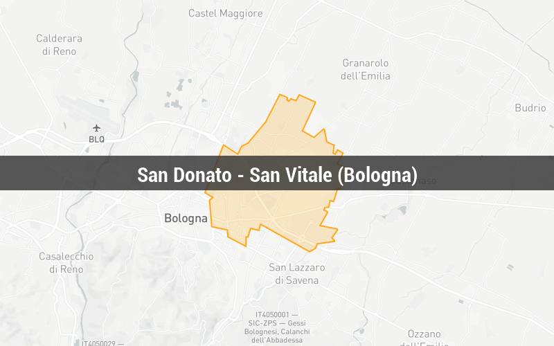 Map of San Donato - San Vitale (Bologna) Map of San Donato - San Vitale (Bologna)