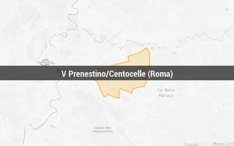 Map of V Prenestino/Centocelle (Roma)