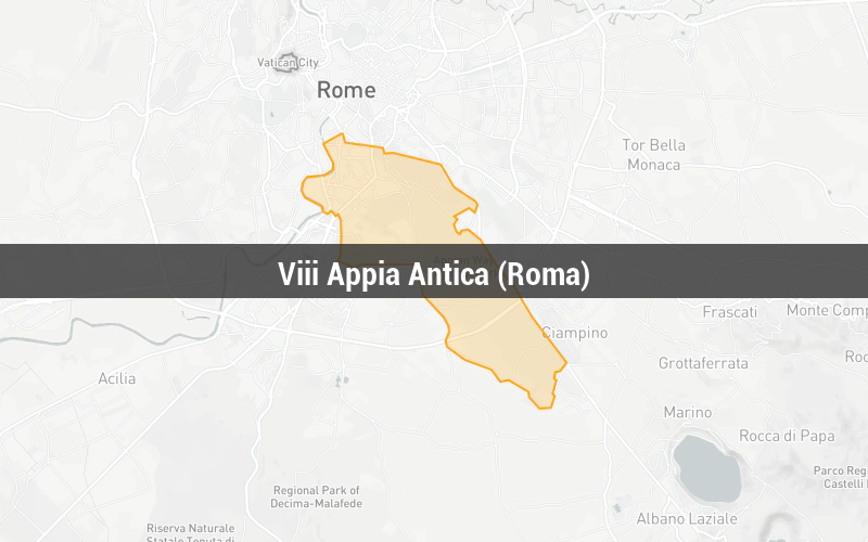 Map of Viii Appia Antica (Roma)