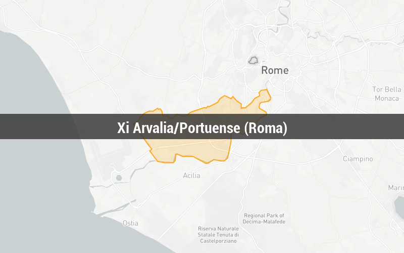Map of Xi Arvalia/Portuense (Roma)