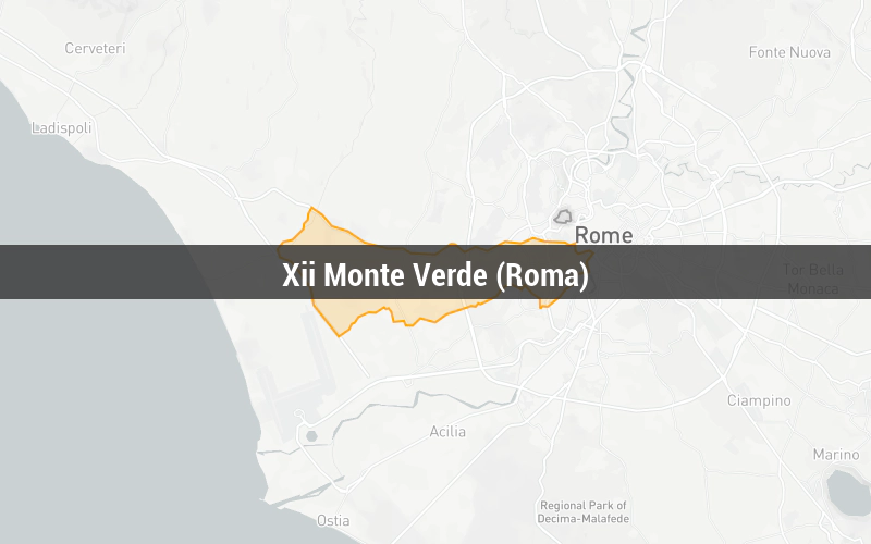 Map of Xii Monte Verde (Roma)