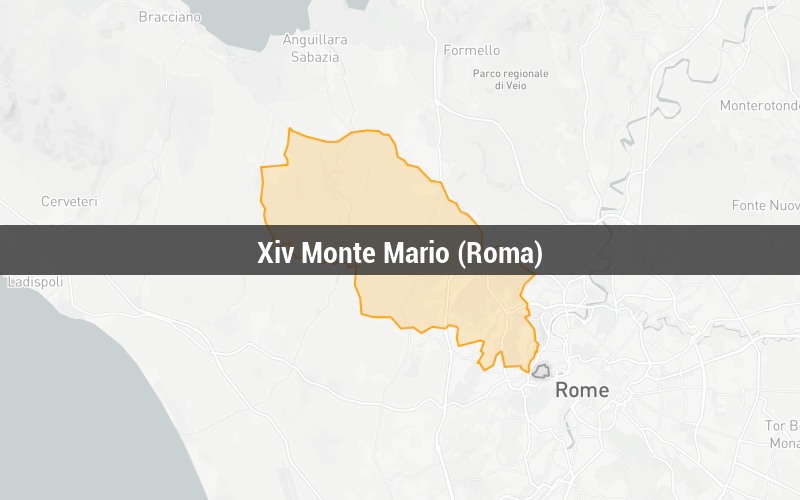 Map of Xiv Monte Mario (Roma)