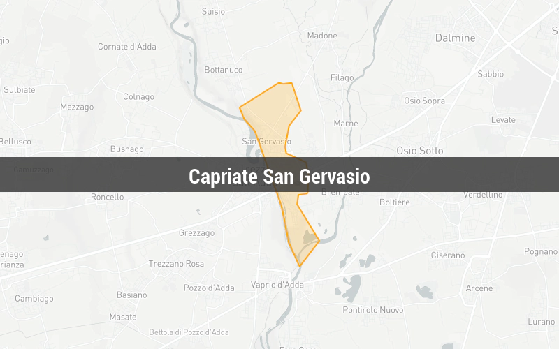 Mappa di Capriate San Gervasio