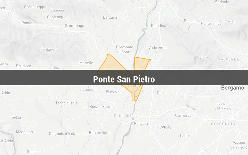 Map of Ponte San Pietro