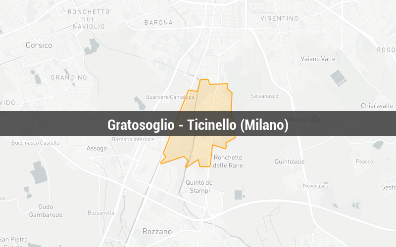 Map of Gratosoglio - Ticinello (Milano)