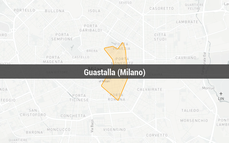 Map of Guastalla (Milano)