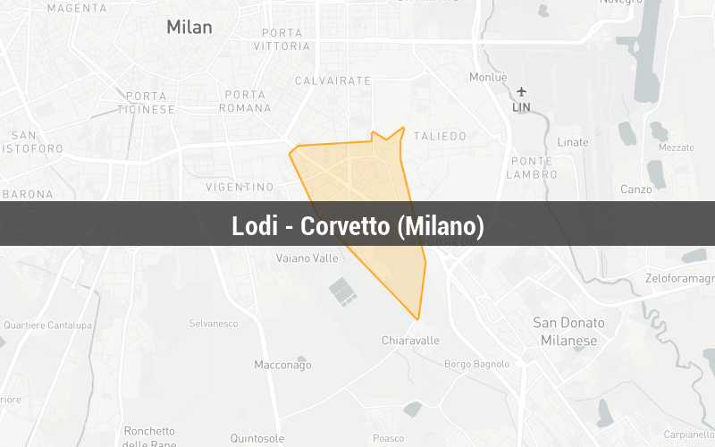 Map of Lodi - Corvetto (Milano)