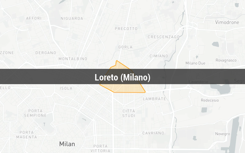 Map of Loreto (Milano)