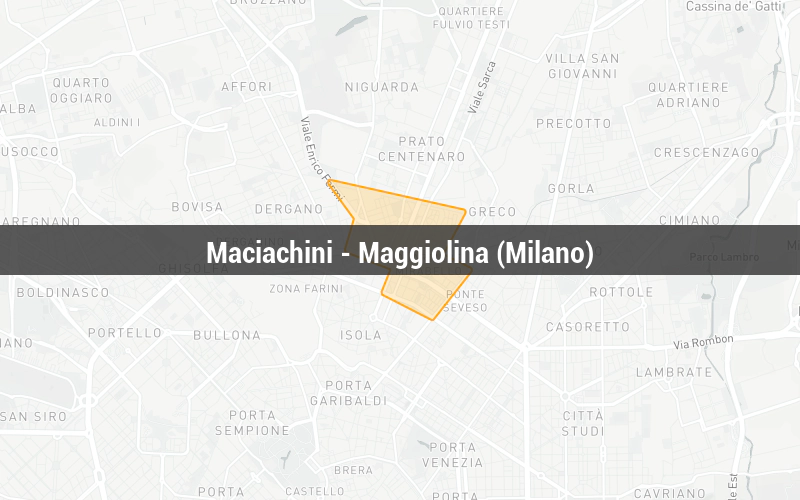 Map of Maciachini - Maggiolina (Milano)