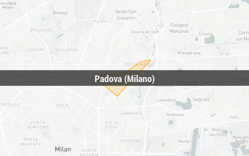 Map of Padova (Milano)