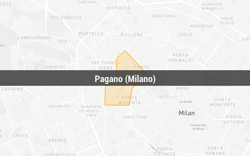 Mappa di Pagano (Milano) Mappa di Pagano (Milano)