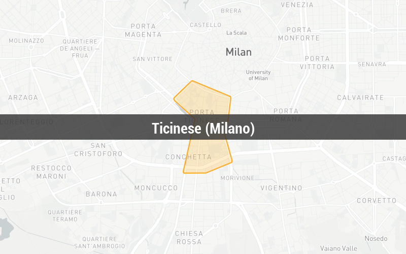 Map of Ticinese (Milano)
