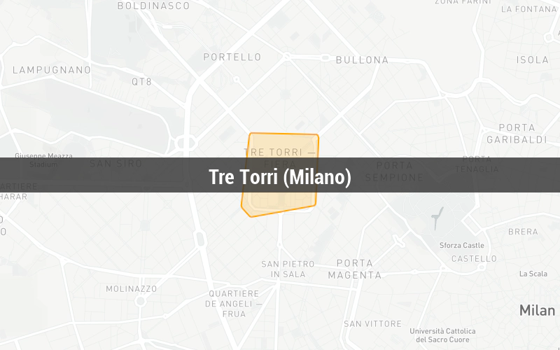 Map of Tre Torri (Milano)