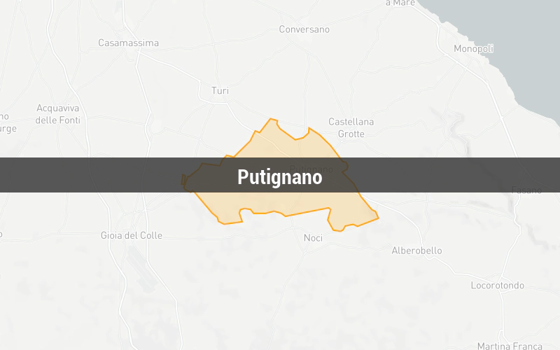 Map of Putignano