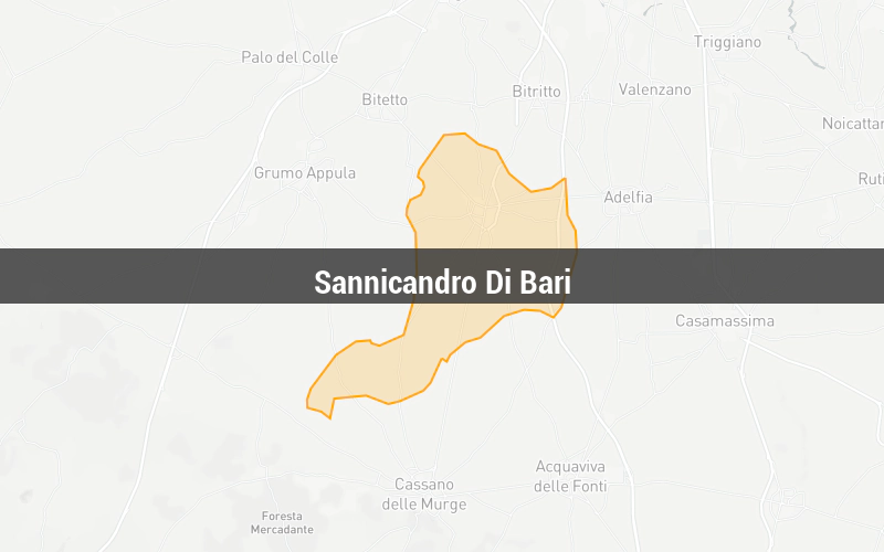 Map of Sannicandro Di Bari