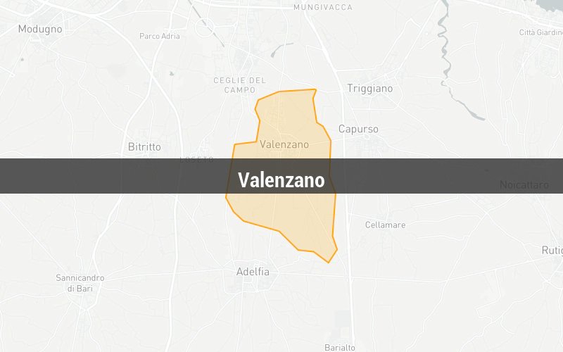 Map of Valenzano
