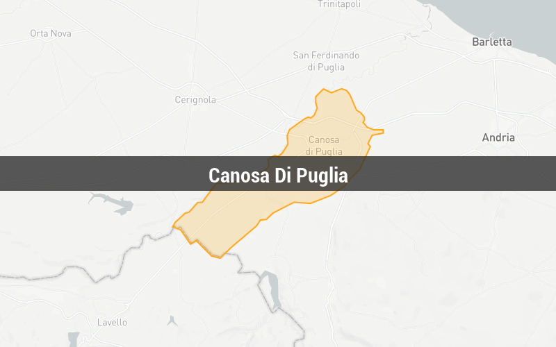 Map of Canosa Di Puglia