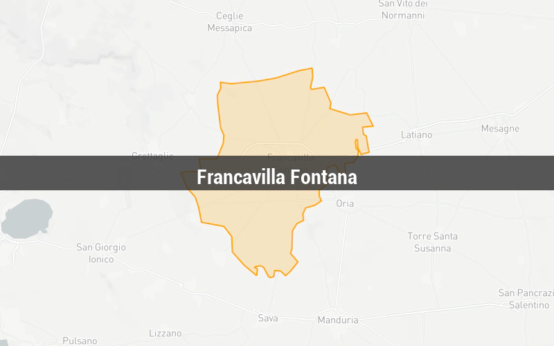 Map of Francavilla Fontana