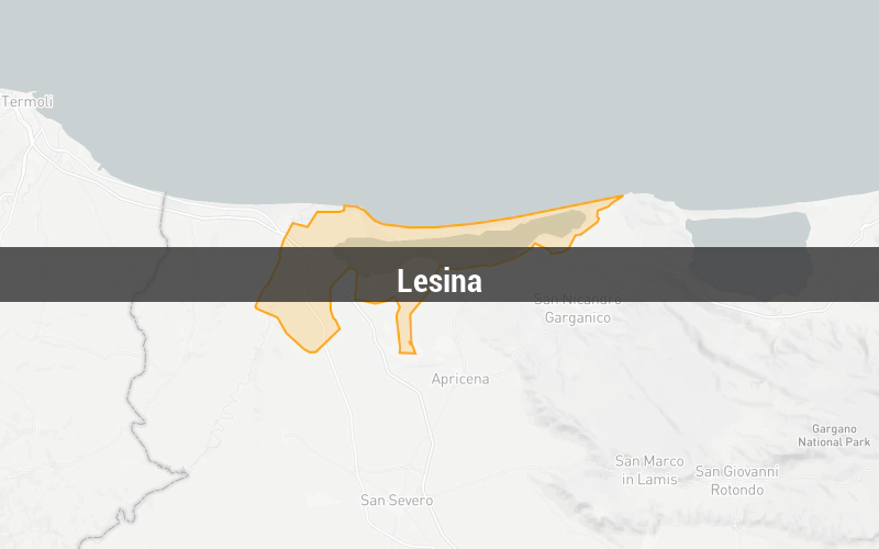 Map of Lesina