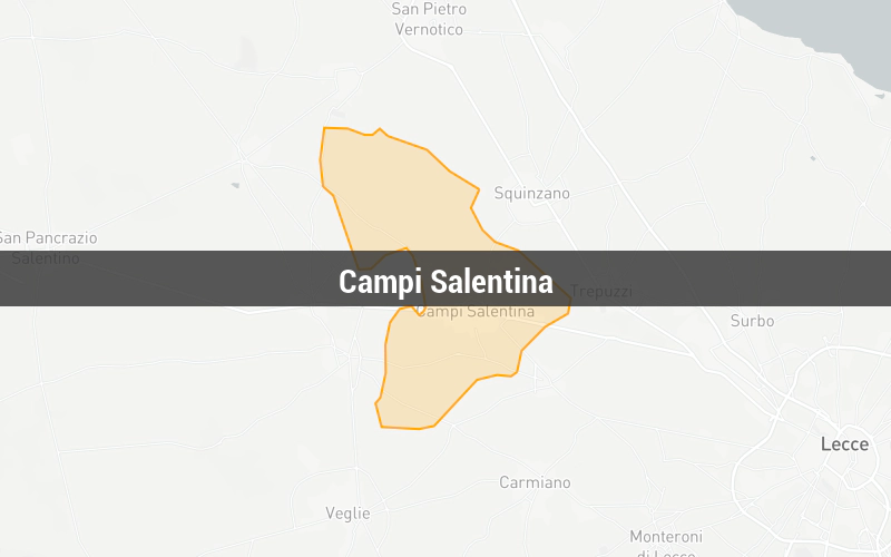 Map of Campi Salentina