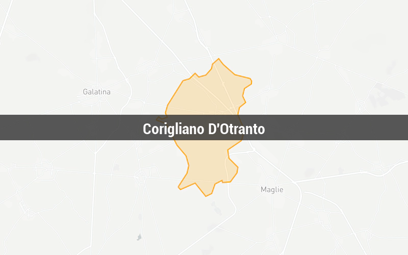 Map of Corigliano D'Otranto