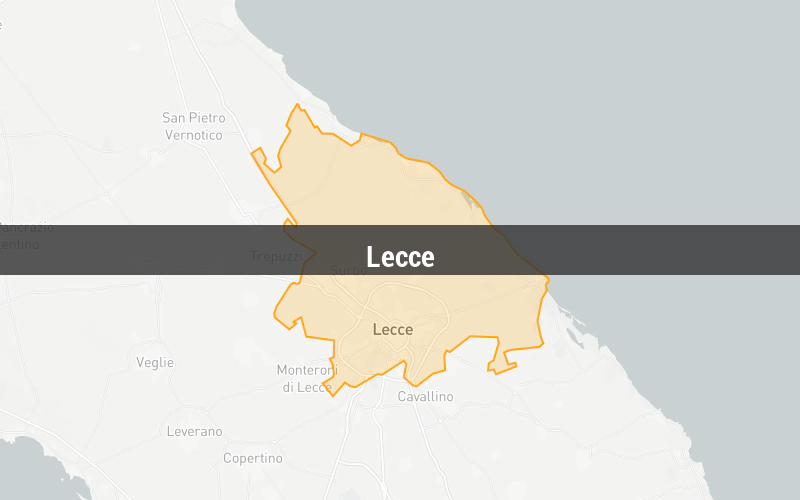 Map of Lecce