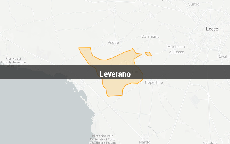 Map of Leverano