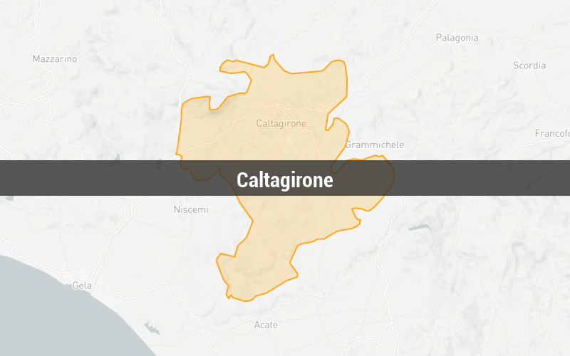 Map of Caltagirone
