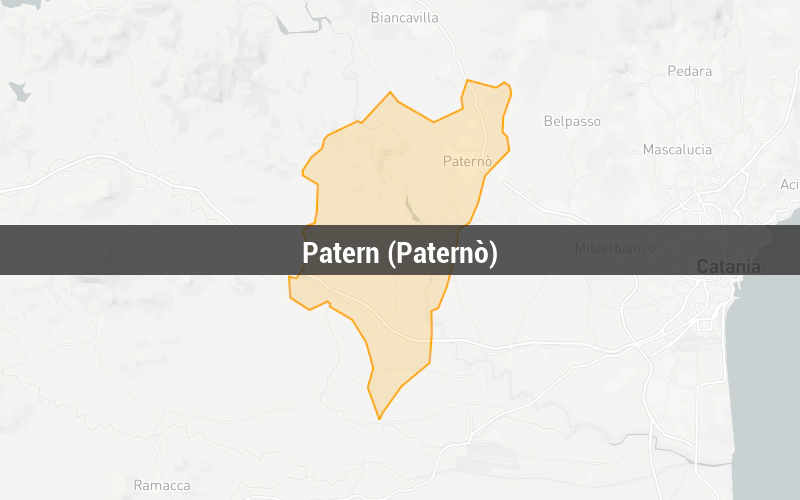 Map of Patern (Paternò)