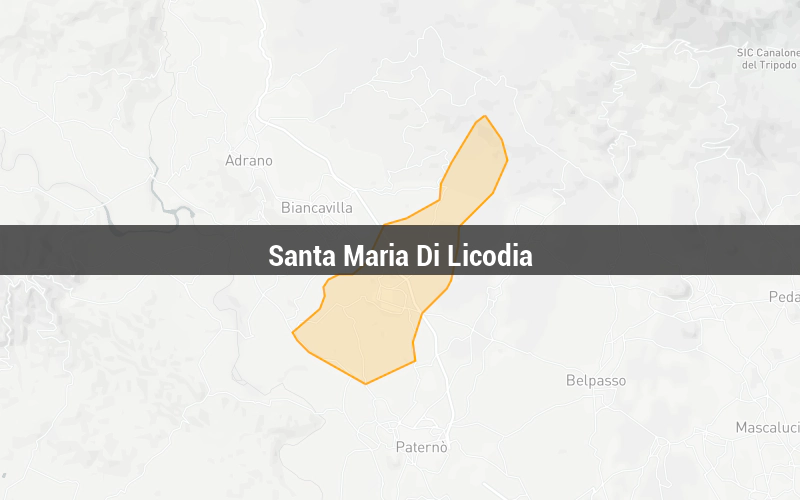 Mappa di Santa Maria Di Licodia