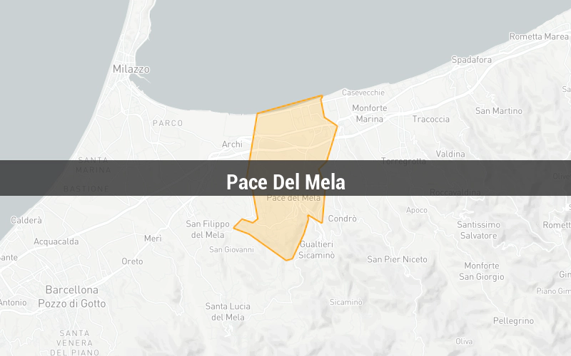 Mappa di Pace Del Mela