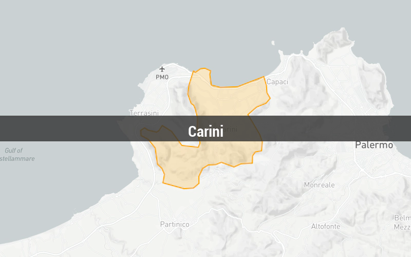 Map of Carini