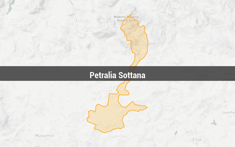 Map of Petralia Sottana