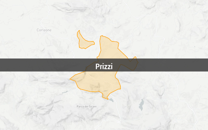 Mappa di Prizzi