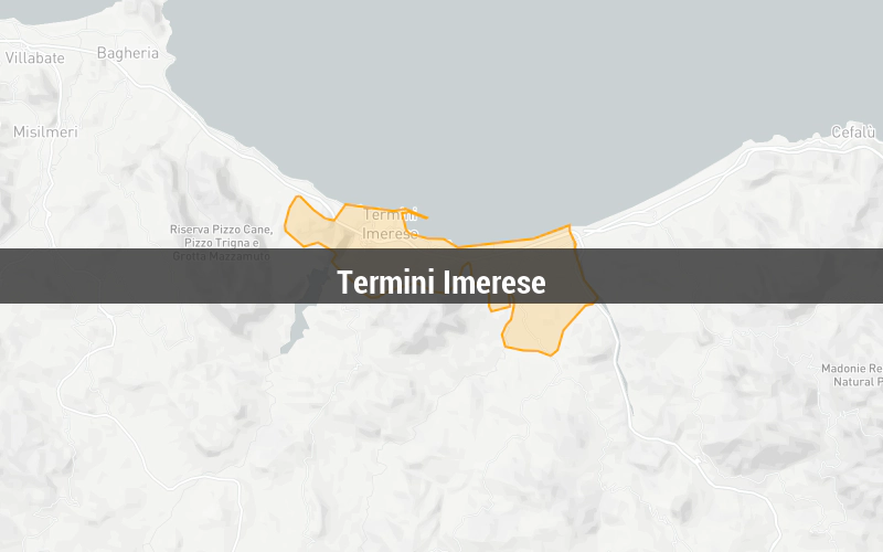Map of Termini Imerese