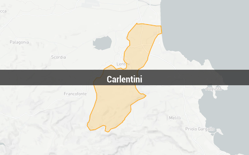 Map of Carlentini
