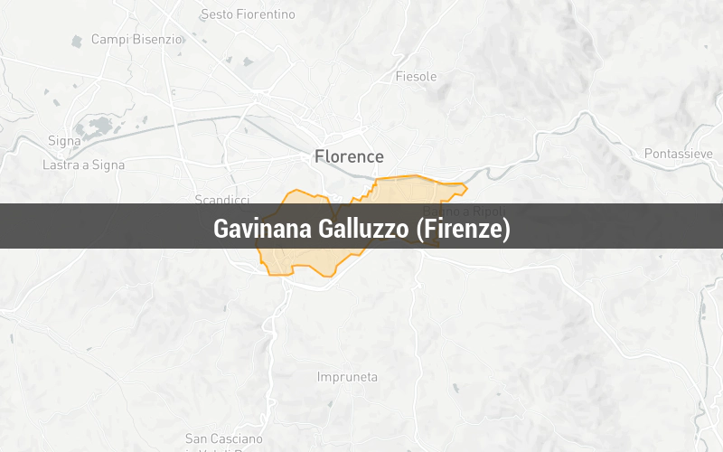 Map of Gavinana Galluzzo (Firenze)