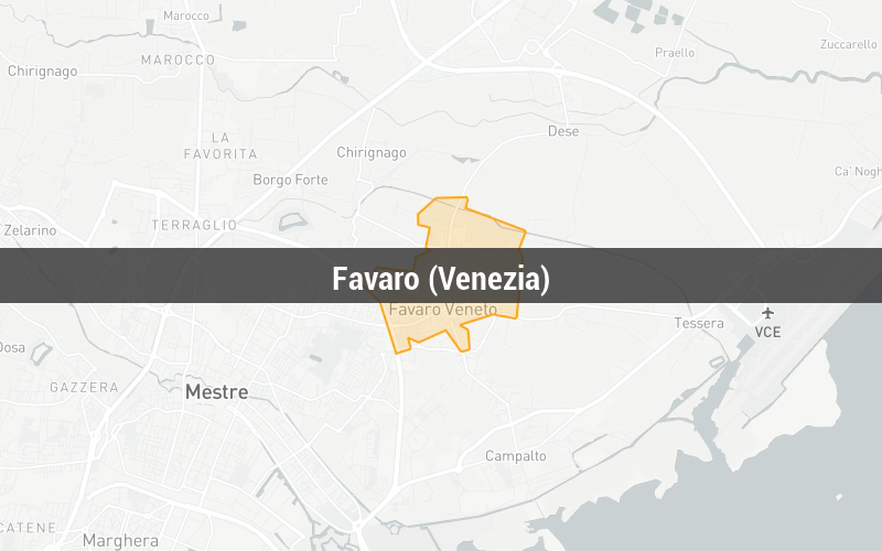 Map of Favaro (Venezia)