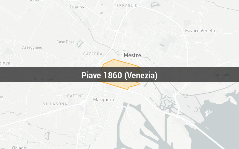 Map of Piave 1860 (Venezia)