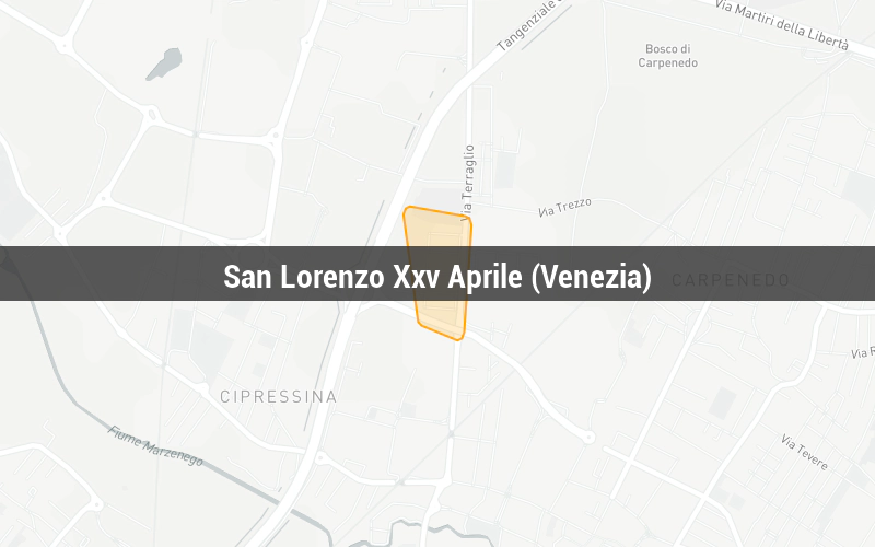 Map of San Lorenzo Xxv Aprile (Venezia)