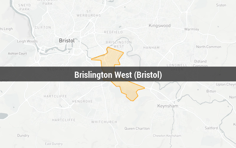 Map of Brislington West (Bristol)