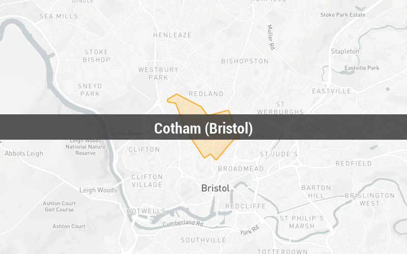 Map of Cotham (Bristol)