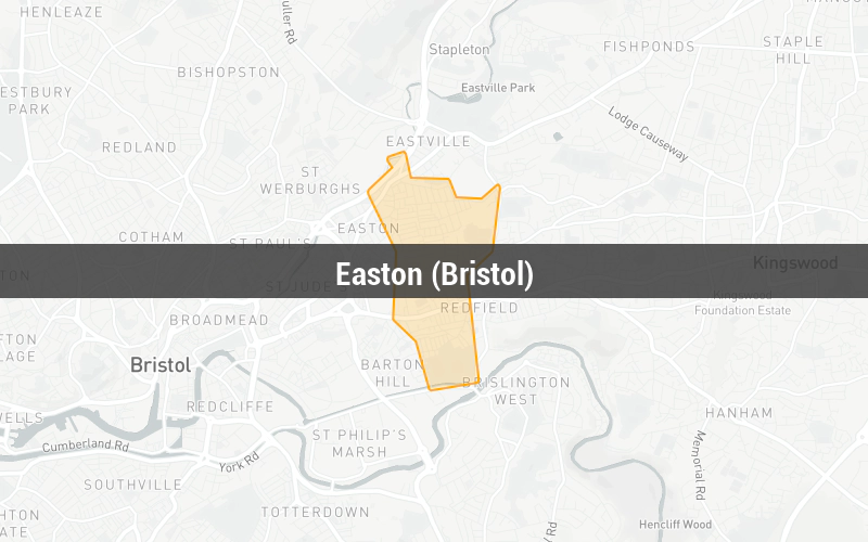 Map of Easton (Bristol)