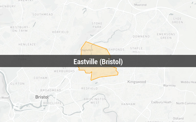 Map of Eastville (Bristol)