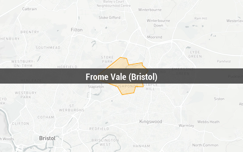 Map of Frome Vale (Bristol)