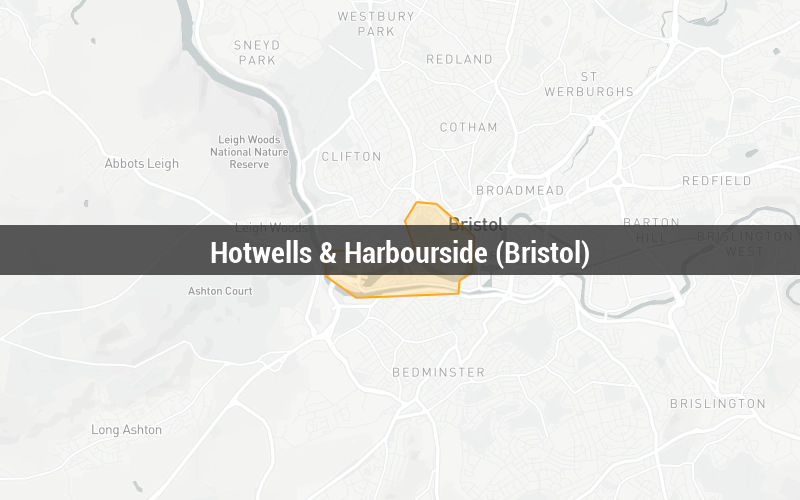 Map of Hotwells & Harbourside (Bristol)