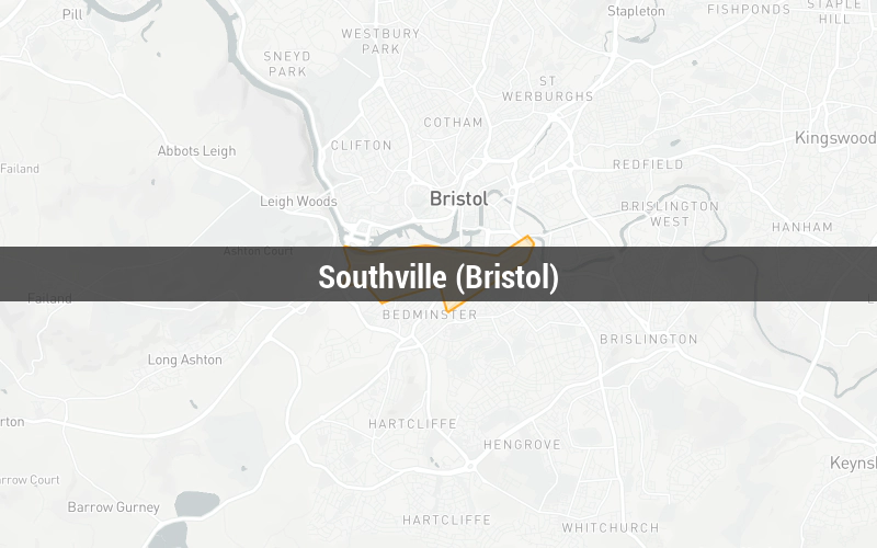 Map of Southville (Bristol)