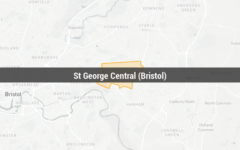 Map of St George Central (Bristol)